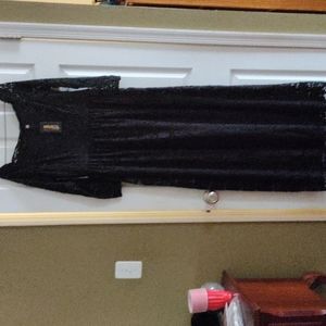 NWT MIUSOL BLACK LACE FULL LENGTH DRESS SIZE XL